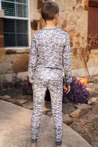 Burlebo Classic Deer Camo Youth & Toddler Pajama Set