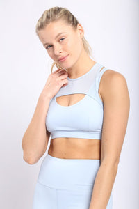 Sadie Racerback Sports Bra-Sky