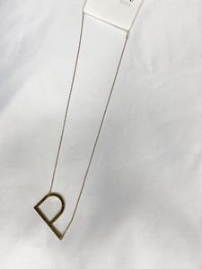 Large Gold Initial Necklace