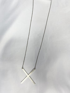 Large Silver Initial Necklace