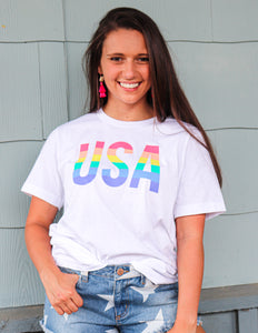 USA Rainbow Tee