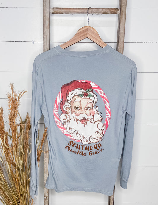 Santa Face Long Sleeve Tee