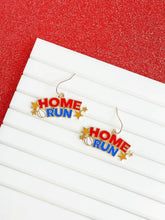 Load image into Gallery viewer, Home Run Baseball Dangle Earrings