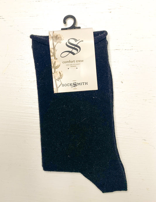 Women's Solid Crew Socks