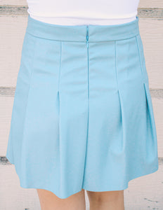 Coming Back For You Mini Skirt - Periwinkle