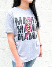 Load image into Gallery viewer, Mama Pink Leopard Lightening Bolt Tee