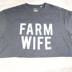 Turnrows "Farm Wife" SS Melange Crew Neck Tee