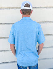 Load image into Gallery viewer, Southern Shirt Co. Men&#39;s Grayton Heather Polo- Baltic Blue