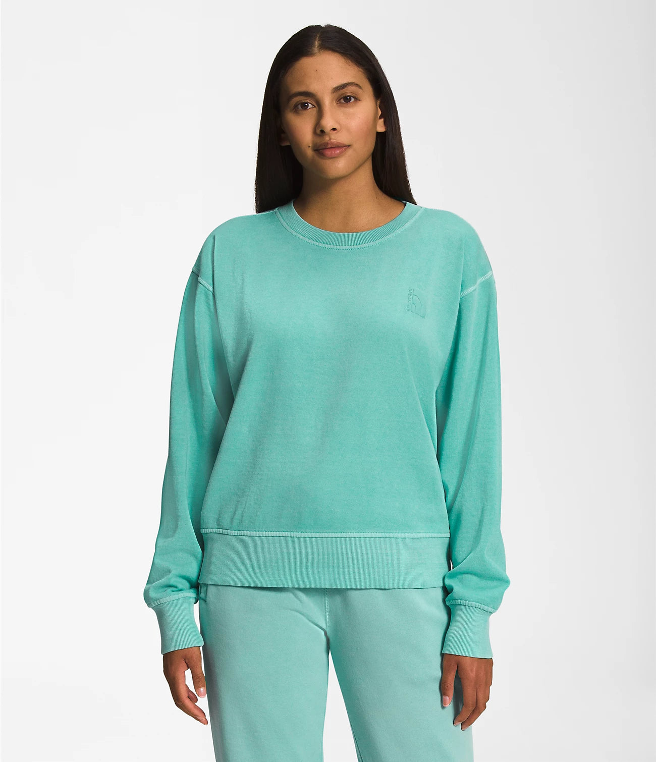 The North Face Women’s Garment Dye Crew Wasabi