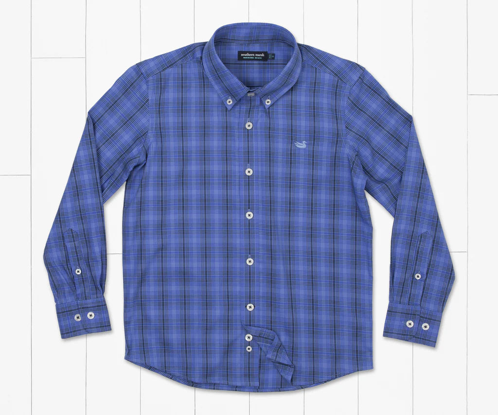 Southern Marsh Youth Winston Windowpane Dress Shirt