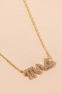 Mrs Script Necklace - Gold