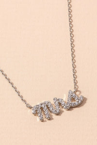 Mrs Script Necklace - Silver