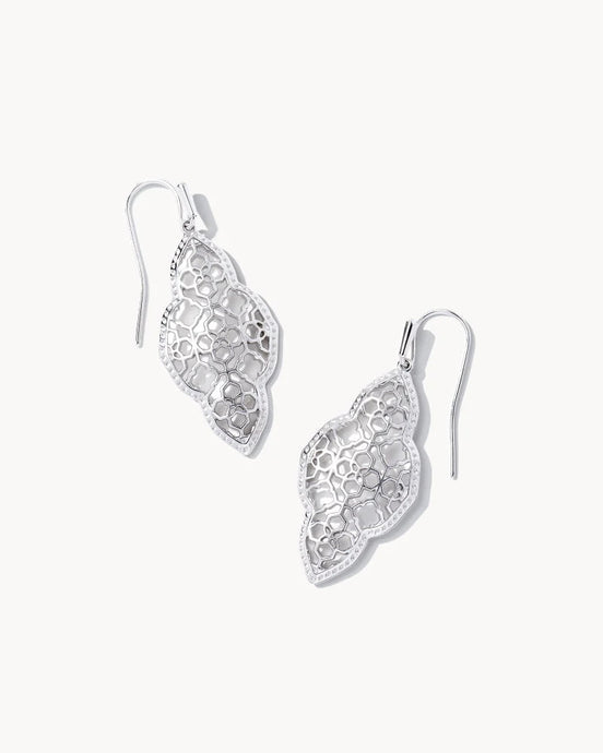 Kendra Scott Abbie Drop Earrings-Silver