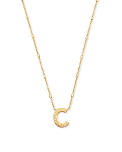 Letter Pendant Necklace - Gold