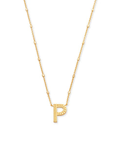 Letter Pendant Necklace - Gold