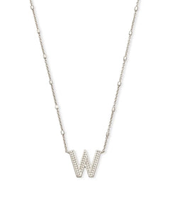 Letter Pendant Necklace - Silver