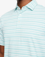 Load image into Gallery viewer, Southern Tide Men&#39;s SS Ryder Heather Bombay Striped Performance Polo