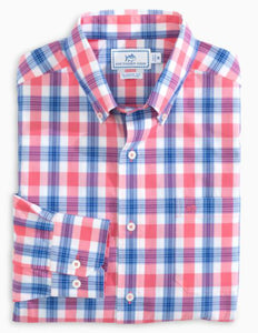 Southern Tide Men's Skipjack Multi Check Long Sleeve Sportshirt