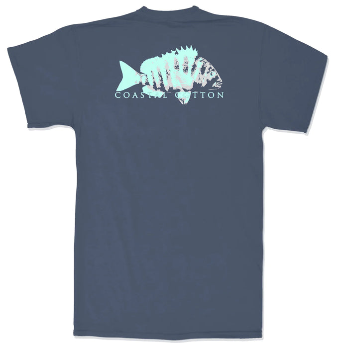 Coastal Cotton Sheepshead SS Tee Stone Blue